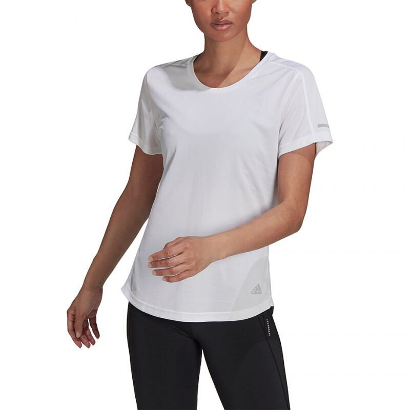 Naiste T-särk Adidas Run It Tee W H31027, valge hind ja info | Naiste T-särgid | kaup24.ee