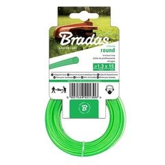 Trimmeri jõhv Bradas TRIMMER Round, 1,3mm x 15m hind ja info | Aiatööriistade lisatarvikud | kaup24.ee