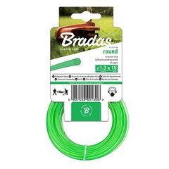 Леска для триммера Bradas TRIMMER Round, 2.4мм x 15м цена и информация | Запчасти для садовой техники | kaup24.ee