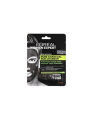 Näomask L´Oréal Paris Men Expert Pure Charcoal (Purifying Tissue Mask) 32 g цена и информация | Маски для лица, патчи для глаз | kaup24.ee