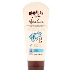 Hawaiian Tropic SPF 15 Aloha Care (kaitsev päikesevesi matistab nahka) 180 ml цена и информация | Кремы от загара | kaup24.ee