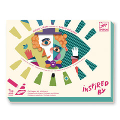 Коллаж Inspired By- Квадратные головы, DJECO DJ09377 цена и информация | Развивающие игрушки | kaup24.ee