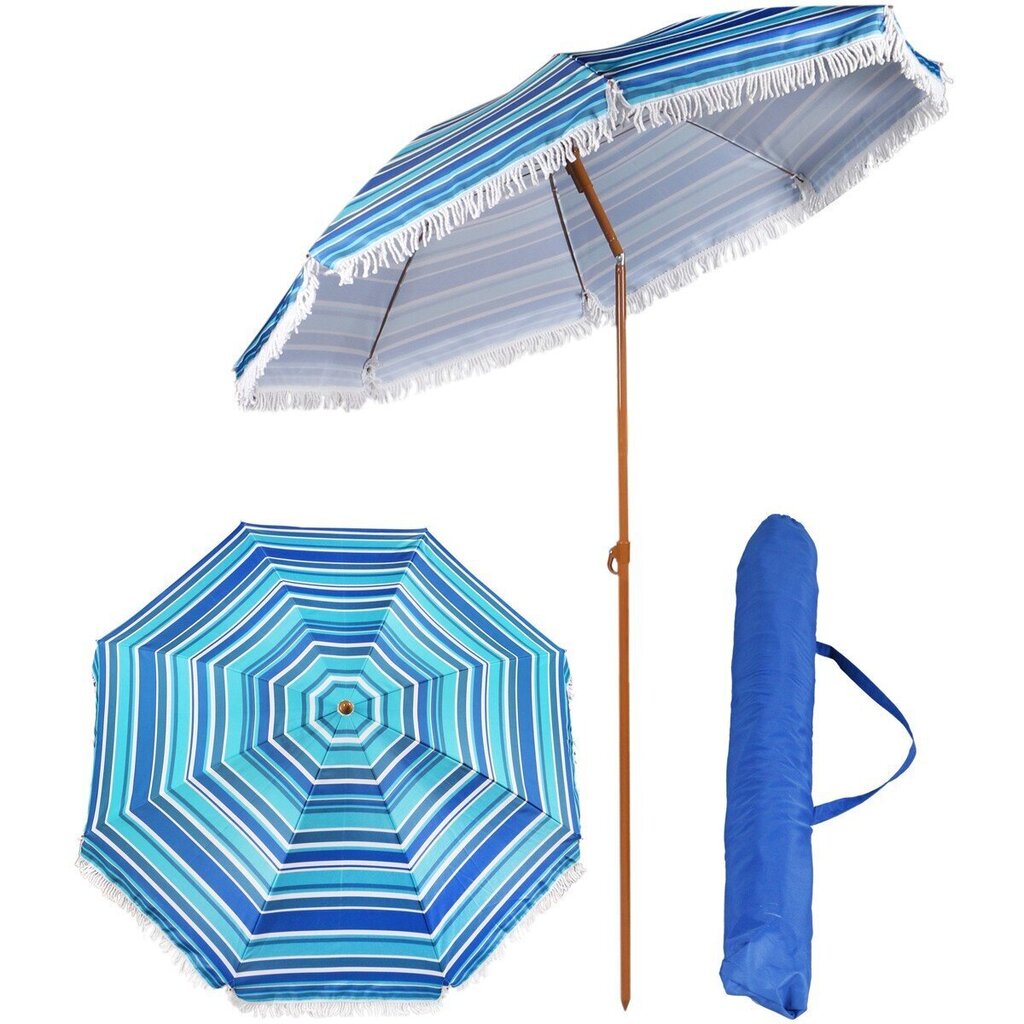 Rannavari Royokamp, 210 cm, sinine hind ja info | Päikesevarjud, markiisid ja alused | kaup24.ee