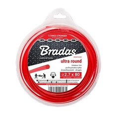 Леска для триммера Bradas ULTRA Round, 3,0 мм x 62 м (0,45 кг) цена и информация | Запчасти для садовой техники | kaup24.ee