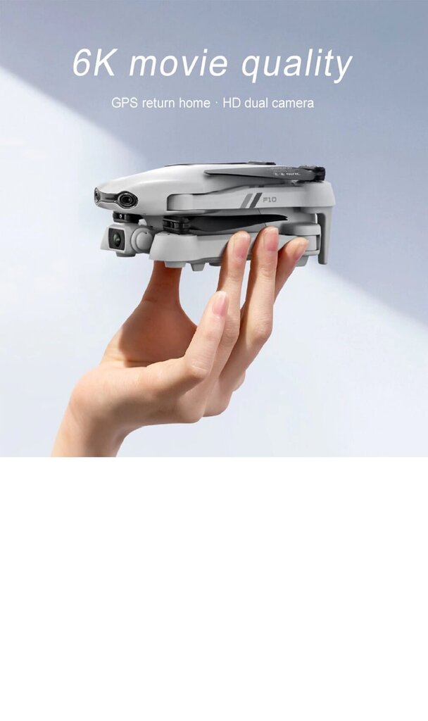 F10 Aerofotograafia droon 6K topeltkaameraga цена и информация | Droonid | kaup24.ee