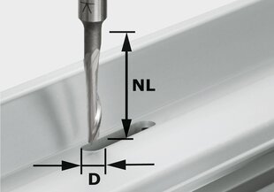 Фреза для обработки алюминиевых сплавов Festool, HS S8 D5/NL23, 491036 цена и информация | Фрезы | kaup24.ee