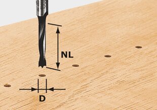 Фреза-сверло для отверстий под шканты Festool, HW S8 D5/30 Z, 491066 цена и информация | Фрезы | kaup24.ee