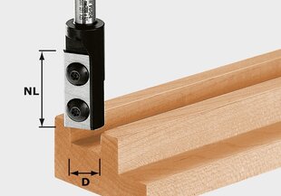 Festool Soonefrees pööratavate teradega HW S8 D10/25 WP Z1 491079 цена и информация | Фрезы | kaup24.ee