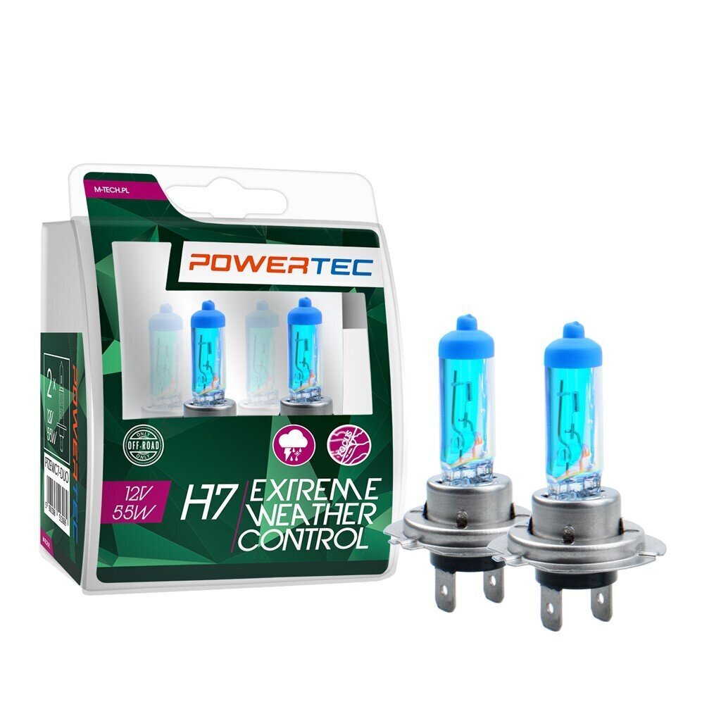 Powertec Extreme Weather Control H7 12V DUO Halogeen autopirnid, komplektis 2 tk цена и информация | Autopirnid | kaup24.ee