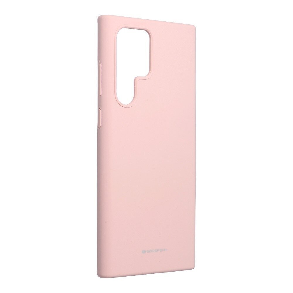 Telefoniümbris Mercury Silicone Case Samsung Galaxy S22 Ultra, roosa liivavärv hind ja info | Telefoni kaaned, ümbrised | kaup24.ee