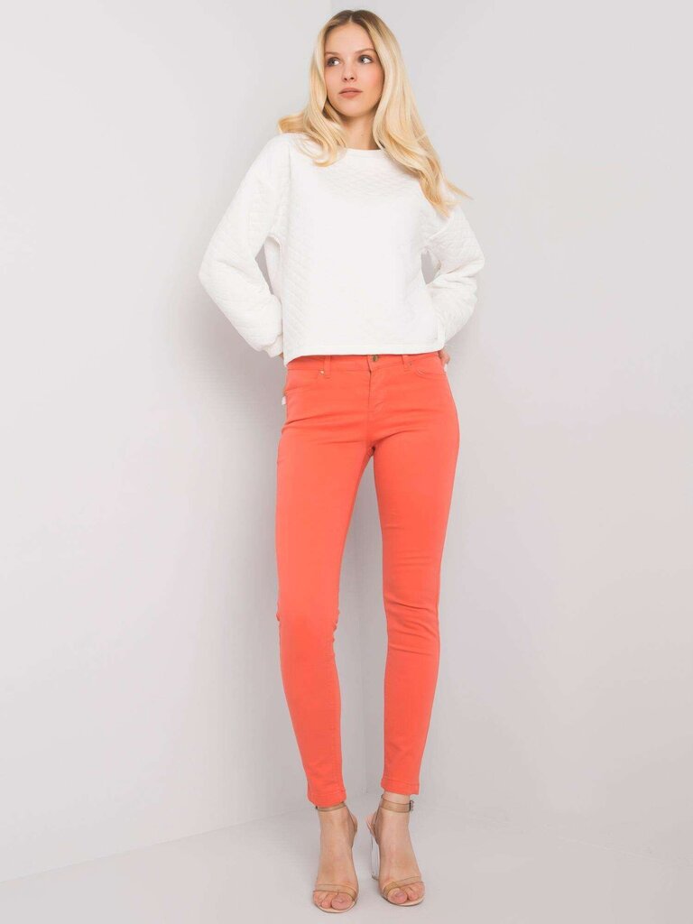 Oranžid naiste riidest püksid hind ja info | Naiste püksid | kaup24.ee