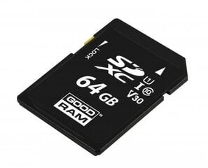 Mälukaart Goodram SD 64GB 100/10 MB/s Class 10 / UHS-I hind ja info | Mobiiltelefonide mälukaardid | kaup24.ee