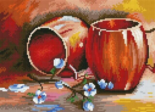 Teemantmosaiigi komplekt 30x40 cm. Teemanditikand, mosaiik-pilt "Still life" цена и информация | Teemantmaalid, teemanttikandid | kaup24.ee