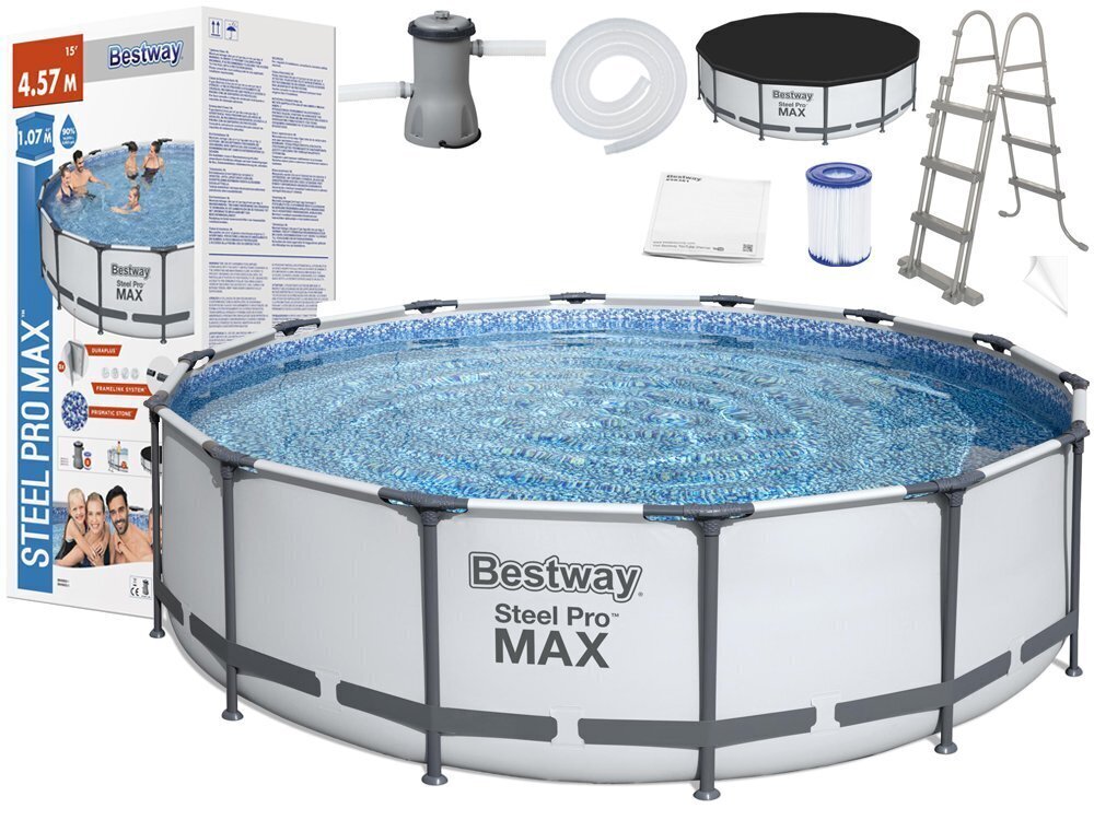 Bassein Bestway Steel Pro Max, 457x107 hind ja info | Basseinid | kaup24.ee