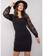 Rue Paris Черное платье с кружевом цена и информация | Платья | kaup24.ee