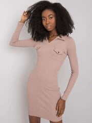 Платье женское темно-бежевое приталенное цена и информация | Платья | kaup24.ee