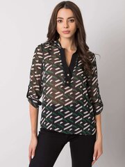 Naise must-roheline vabaaja pluus hind ja info | Naiste pluusid, särgid | kaup24.ee