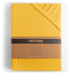 DecoKing jersey Amber Orange kummiga lina madratsi jaoks, 200x200 cm цена и информация | Простыни | kaup24.ee