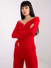 красная блуза с вырезом jonnelle rue paris цена и информация | Женские блузки, рубашки | kaup24.ee