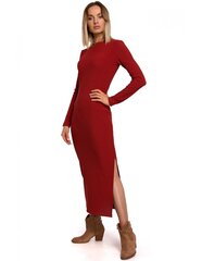 M544 Макси-платье с вырезом по ноге - кирпично-красный цена и информация | Платье | kaup24.ee