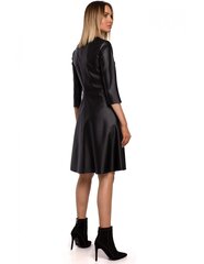 M541 Платье из искусственной кожи - черное цена и информация | Moe Одежда, обувь и аксессуары | kaup24.ee