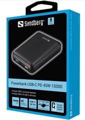 Sandberg 420-66, 15000 мАч цена и информация | Зарядные устройства Power bank | kaup24.ee