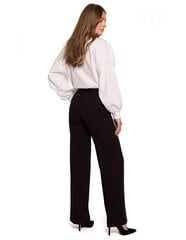 K114 Sirgete säärtega püksid - must hind ja info | Naiste püksid | kaup24.ee