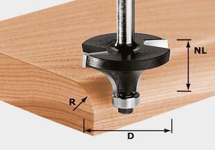 Скругляющая фреза Festool, HW S8 D42,7/R15 KL 491017 цена и информация | Фрезы | kaup24.ee