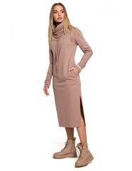 Платье макси с высоким воротником M622, капучино цена и информация | Платье | kaup24.ee