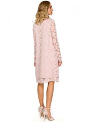Кружевное платье-трапеция M406, розовое цена и информация | Платья | kaup24.ee