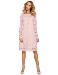 Кружевное платье-трапеция M406, розовое цена и информация | Платья | kaup24.ee