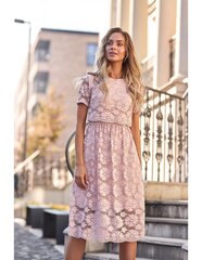 M405 Кружевное платье миди - розовый цена и информация | Платье | kaup24.ee