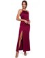 K042 Kaeluses seotav pikk kleit - Burgundia värvi hind ja info | Kleidid | kaup24.ee
