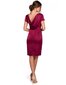 K041 Kleit vesi-tüüpi kaelusega seljaosas - Burgundia värvi hind ja info | Kleidid | kaup24.ee