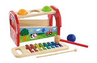 Игра ксилофон и молоток в деревянном ящике Viga цена и информация | Игрушки для малышей | kaup24.ee