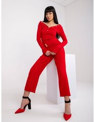 Элегантные женские брюки, красные цена и информация | Женские брюки | kaup24.ee
