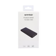 Akupank Essentials 10 000 mAh, 2 x Usb-A, must hind ja info | Akupangad | kaup24.ee