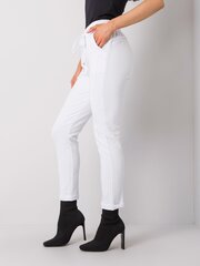 Женские брюки из ткани белого цвета цена и информация | Женские брюки | kaup24.ee