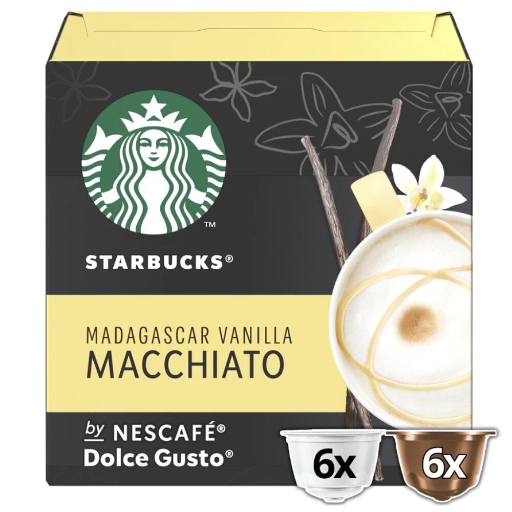 Kohvikapslid Starbucks Dolce Gusto Vanilla Macchiato, 12 kapslit hind ja info | Kohv, kakao | kaup24.ee