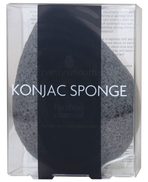 Käsn Pretty Smooth Konjac, naturaalne süsi цена и информация | Näopuhastusvahendid | kaup24.ee