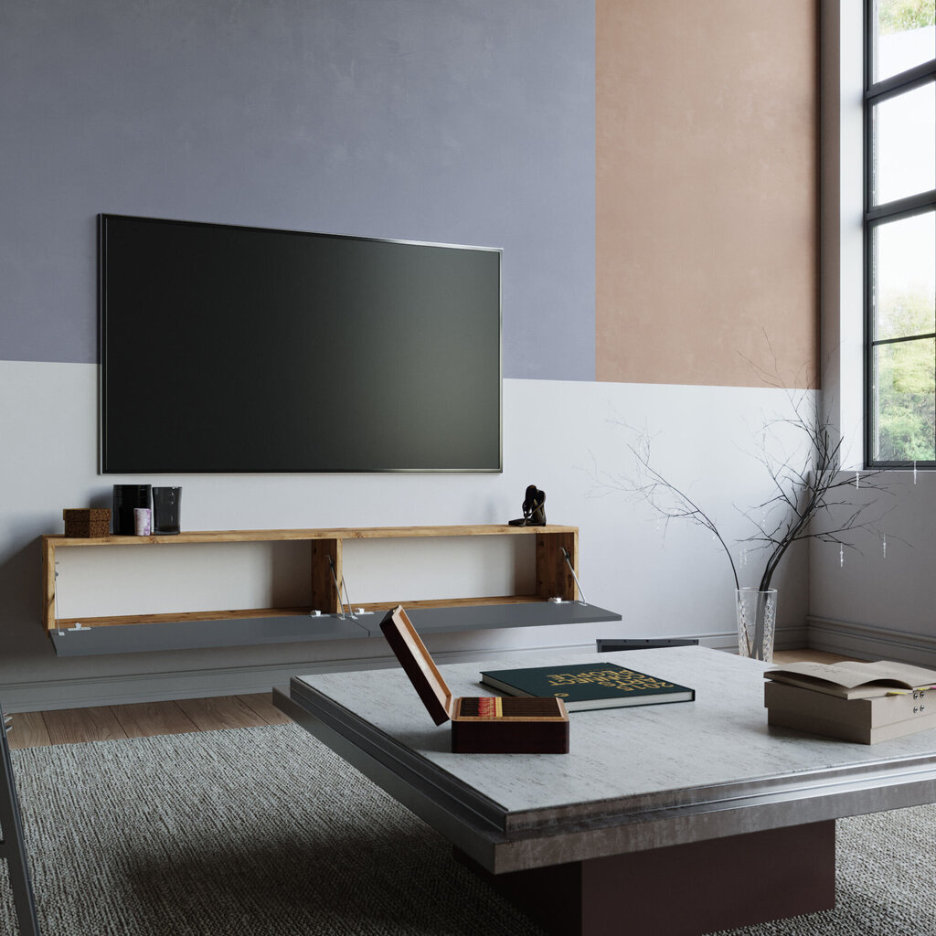 TV-laud Kalune Design FR8, pruun/hall hind ja info | TV alused | kaup24.ee