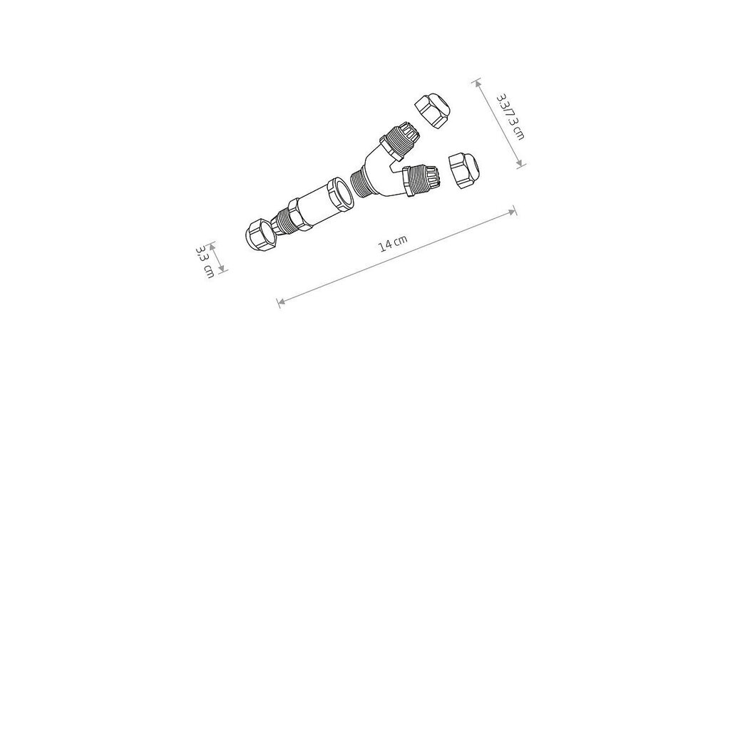 Nowodvorski Lighting kaablite liitmikud 8846 IP68 Y Waterproof Connector цена и информация | Laelambid | kaup24.ee