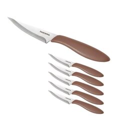 Набор ножей для пиццы Tescoma Presto, коричневый, 10 см, 6 шт. цена и информация | Подставка для ножей Tescoma Woody, 21 см | kaup24.ee