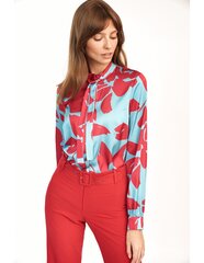 Блуза с цветочным шрифтом - B136 цена и информация | Женские блузки, рубашки | kaup24.ee