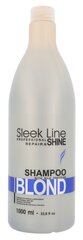 Шампунь для нейтрализации желтого тона для светлых волос Stapiz Sleek Line Blond, 1000 мл цена и информация | Шампуни | kaup24.ee