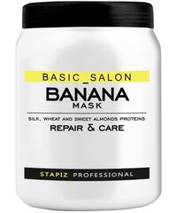 Juuksemask Stapiz Basic Salon Banana Repair&Care 1000 ml hind ja info | Maskid, õlid, seerumid | kaup24.ee