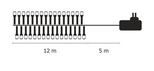 Jõulutuled EMOS 120LED 12m, mitmevärviline цена и информация | Гирлянды | kaup24.ee