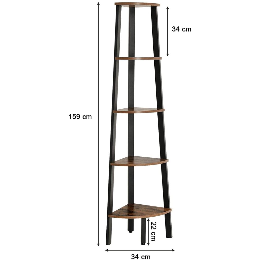 Riiul LLS35X, pruun/must hind ja info | Riiulid | kaup24.ee