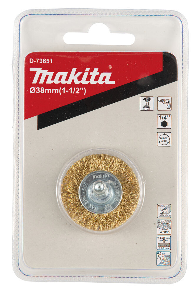 D-73651 Taldrikterashari  (messingkattega) 38mm Makita цена и информация | Käsitööriistad | kaup24.ee