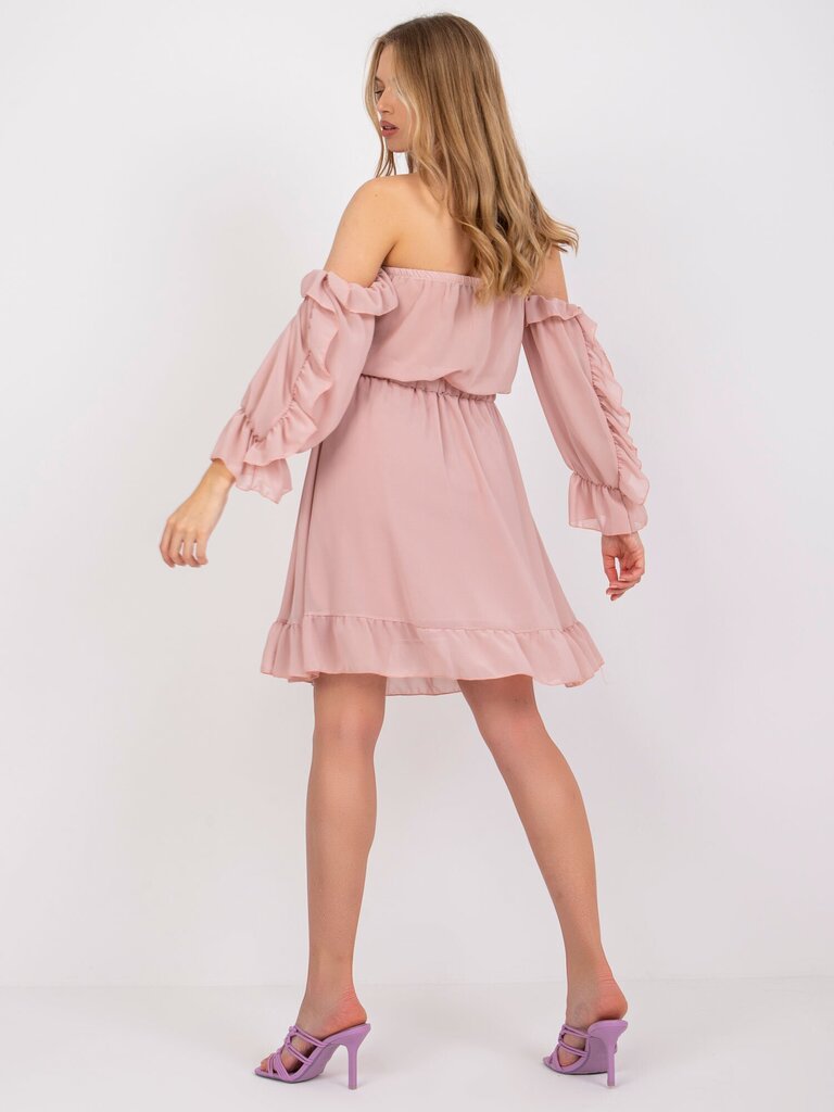 Naiste roosa satsidega kleit цена и информация | Kleidid | kaup24.ee